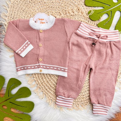 Conj de linha Tijolinho Rosê com branco